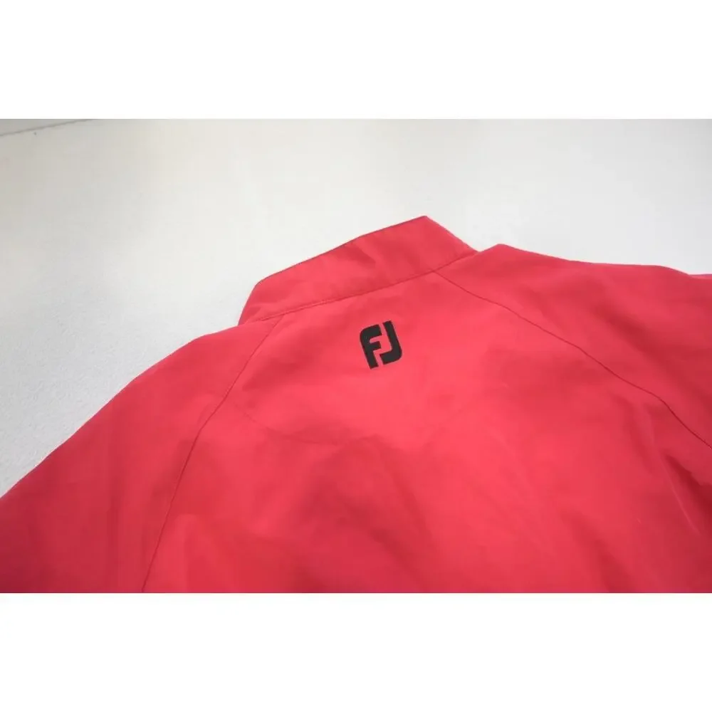 FootJoy Golf Windbreaker Jacket Snap Neck Red Long Sleeve Mens Size XL
